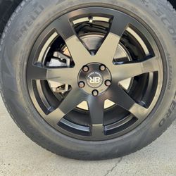 5 Bolt Black Rhino Rims &  Pirelli Tires