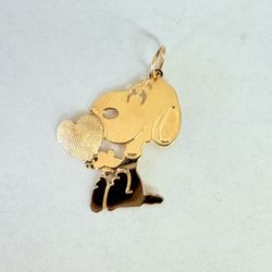 14K Gold Snoopy Pendant 