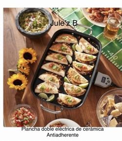 Princess House.  Plancha Doble Eléctrica Con Antiadherente Nueva En Su Caja 