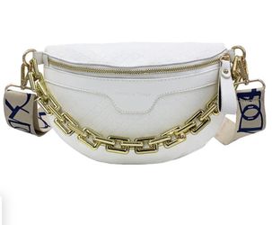 Plaid PU women's bag thick chain breast bag single shoulder bag