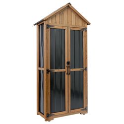 Outdoor Storage Cabinet Waterproof, Outdoor Storage Shed with Shelves, Patio Backyard Garden Storage Cabinet Tool Organizer