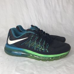 Nike Air Max 2015 Black Green Blue Mens Running Shoes 698902-401 9 Gently used for Sale in Tennerton, WV - OfferUp
