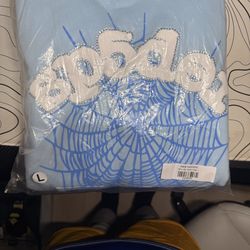 Sp5der Hoodie  Light Blue (Size L) – New 🔥