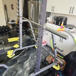 Squat Rack / Bench Press With Barbell