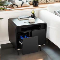 Smart Storage Side Table with Cooling Drawer