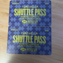 Coachella Weekend 1 shuttle Pass - 1 left
