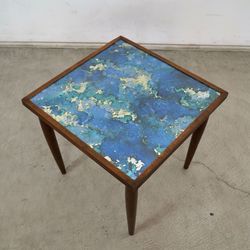 1960’s Mid-Century Modern Walnut & Glass Side Table