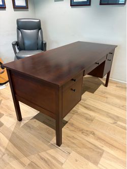 Dark Wood Writing Desk
