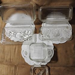 Vintage Federal Ribbed Refrigerator 3 PCs Set