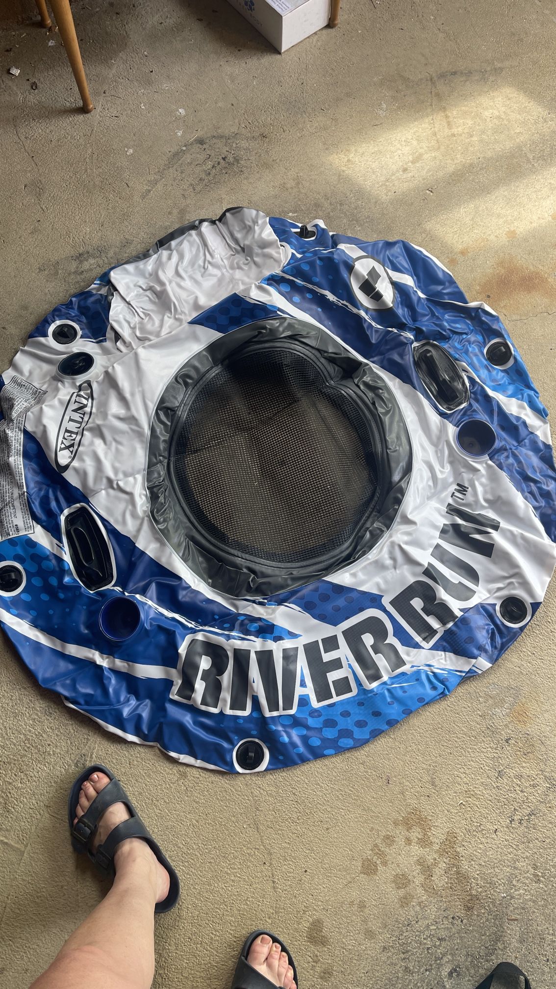 Over Sized River Tube With Headrest And Cup Holders