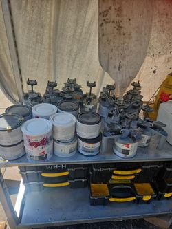 Car Paint and stir lids