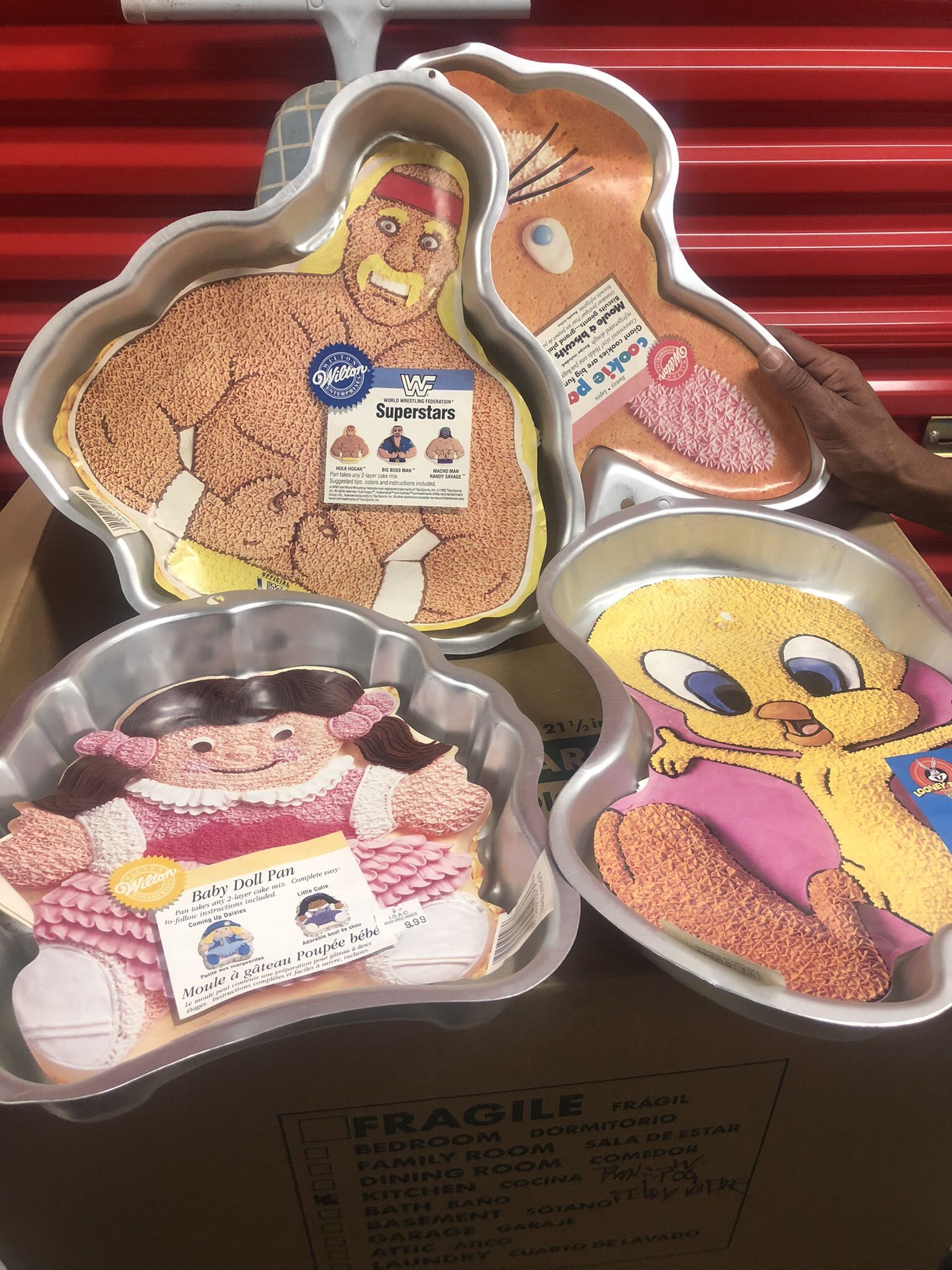 Brand New Baking Pans Cookbooks Etc From A Storage/ Bakery