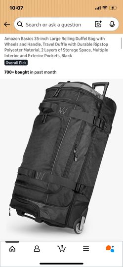 Amazon Basics Duffel Bag With Wheels