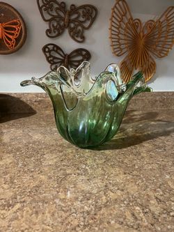 Murano vase bowl Italian glass