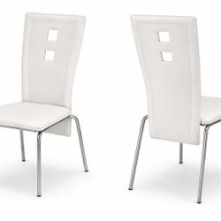 SET OF 8 Modern White Dining Chairs – MUST GO THIS WEEK 