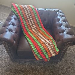 Vintage Crochet Blanket Throw