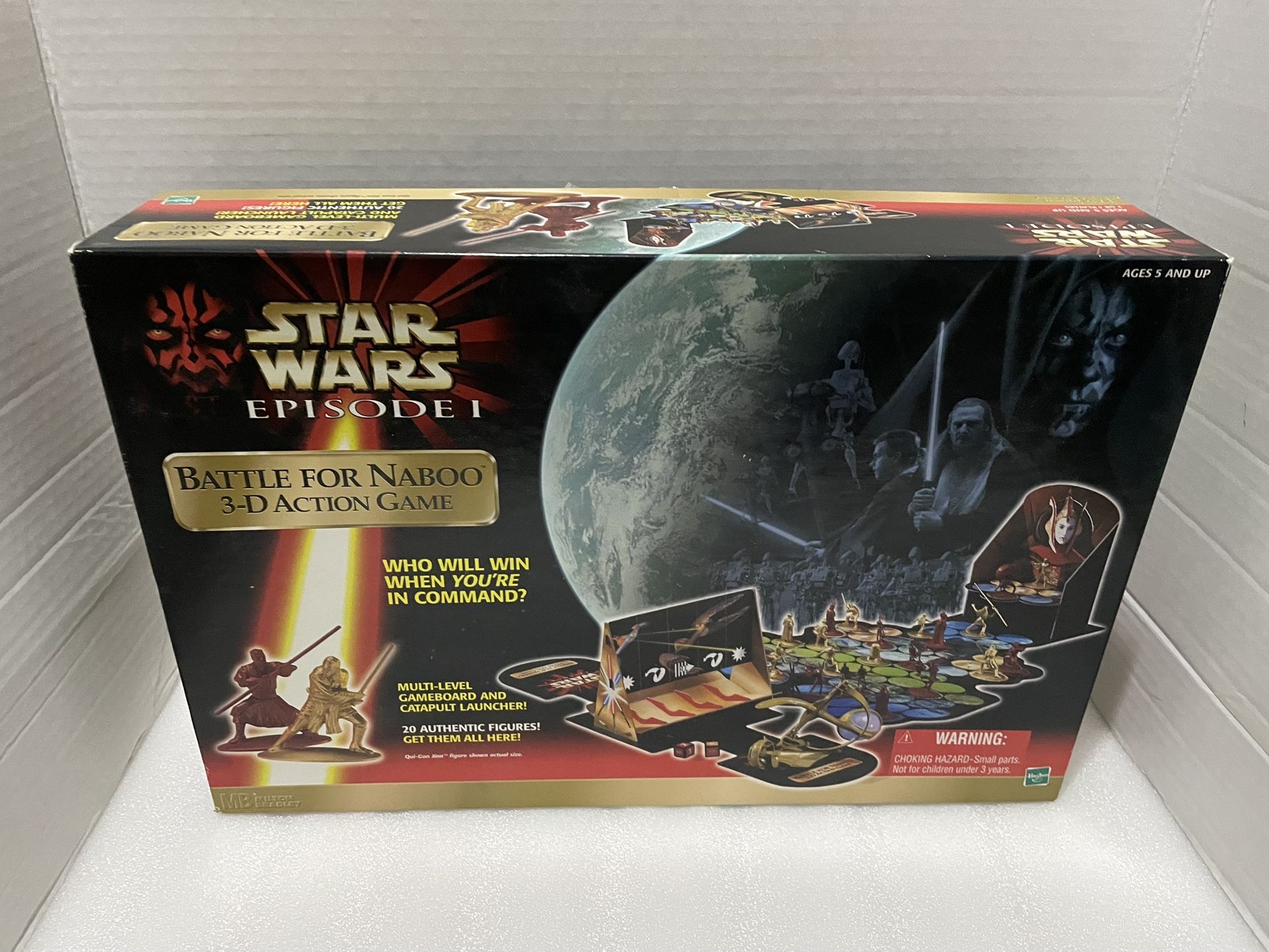 Star Wars Episode 1 Battle For Naboo 3D Action Board Game Vintage 1999