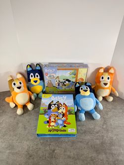 Bluey Kids Toy Bundle – Plush, Puzzle & Book