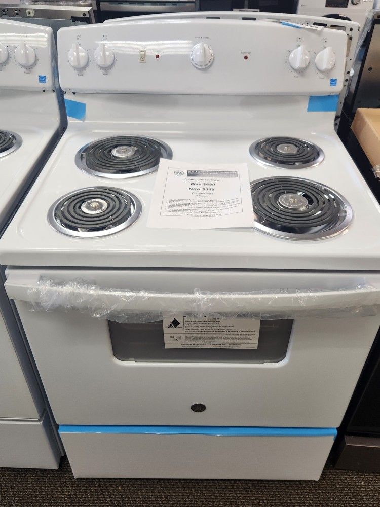 30 in. 4 Burner Element Free-Standing Electric Range in White