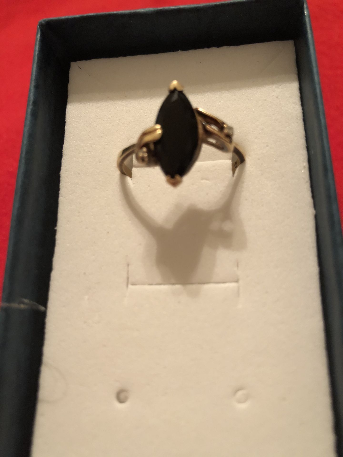 10k gold size 10 onyx ring