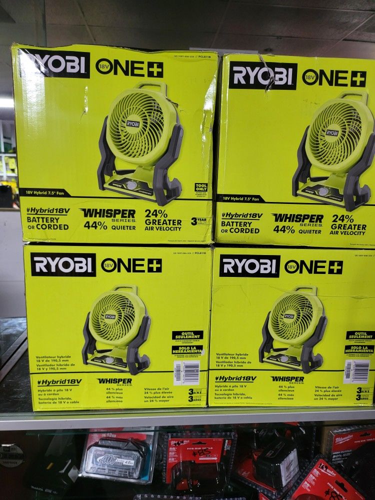 RYOBI 18V HYBRID VARIABLE SPEED FAN TOOL ONLY NEW