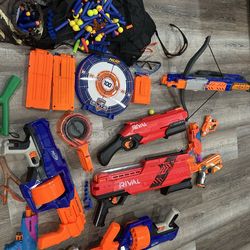 nerf and rival guns and accessories