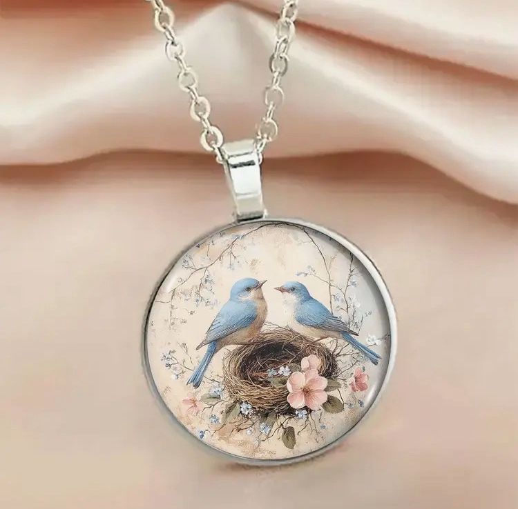 SWEET & CHARMING BLUE BIRD NECKLACE
