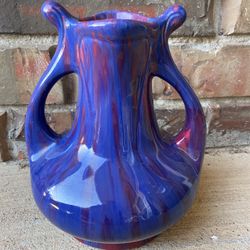 Gorgeous Ceramic Pottery Handle Vase With Vibrant Colors 