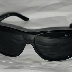 Polo Ralph Lauren Sunglasses 4007 5001/87 Italy Black Square Oversize 58-15-115