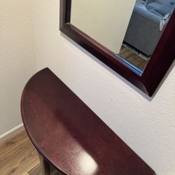 Mirror and entry semi circle