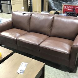 Brown Leather Sofa