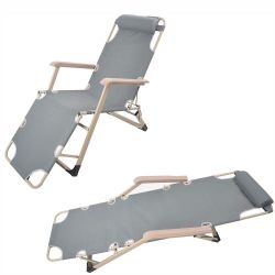 SET OF 2 OUTDOOR RECLINING LAWN CHAIRS