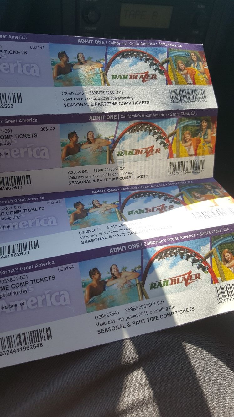 4 Great America tickets $80