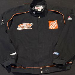 Chase Authentics Nascar Tony Stewart Black Orange 2002 VTG Home Depot Jacket XXL