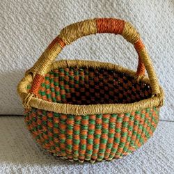 Basket Multicolored Handwoven Home Decor