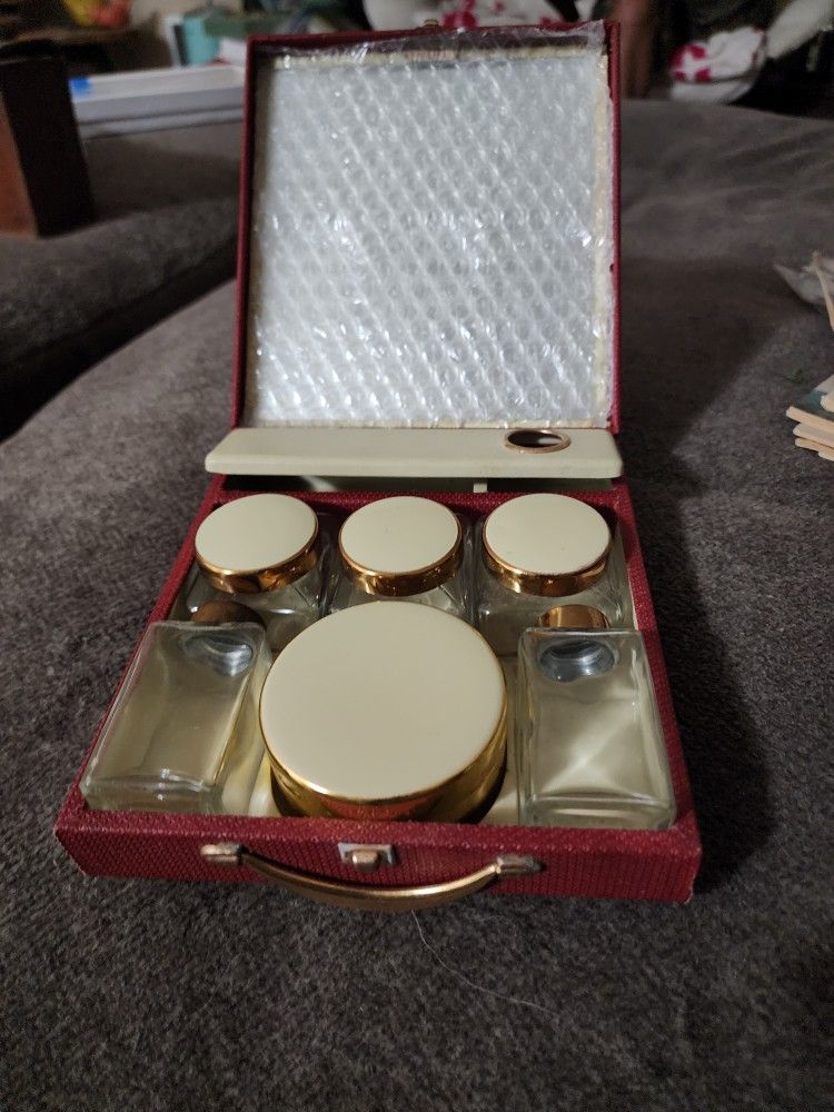Vintage Makeup Containers Set