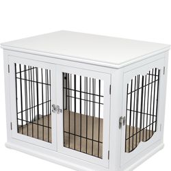 White Modern Dog Crate 