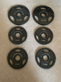 Brand new metal weight plates total 40 pounds