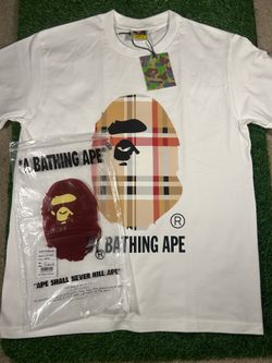 Bape x Burberry collab white T-shirt