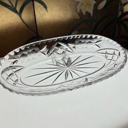 Crystal Oval Serving Dish L11”xD6”
