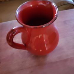 Red Ceramic 2.5 Quart Pitcher - Made In Italy