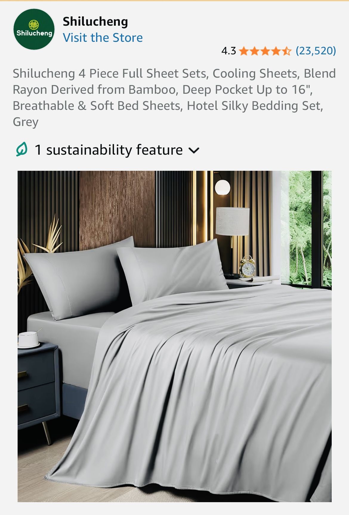 Bamboo Sheets 6-piece Full Size