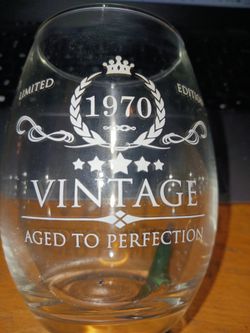 Stemless Wine Glass "1970" 