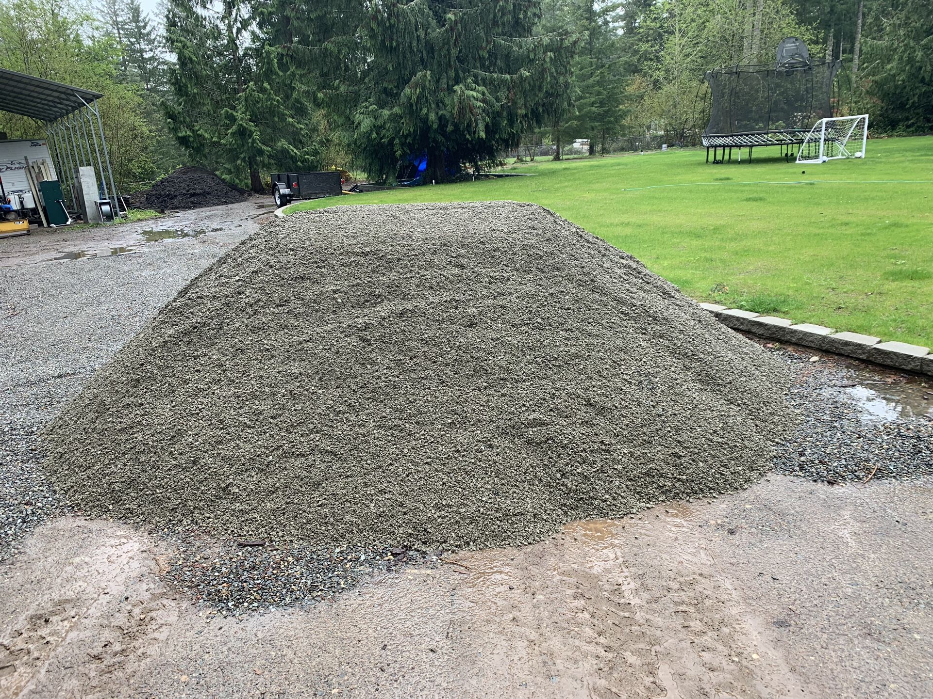 12 cubic yards 5/8” crushed rock/ driveway gravel