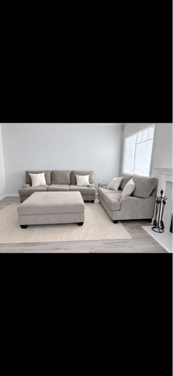 sofa love seat oversized ottoman