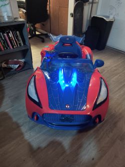 3 gear spiderman power wheels car.