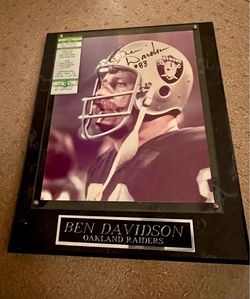 Ben Davidson Oakland Raiders Signed Photo Plaque Auto #83 NFL