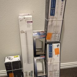 Bathroom fixtures - faucets - bath dowel rod - toilet paper holder (Kohler, Glacier Bay)