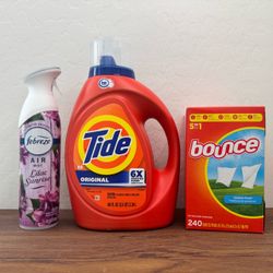 Tide bounce laundry detergent bundle