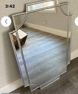 Great quality mirror. Measurements are 37” height x 23.5” width